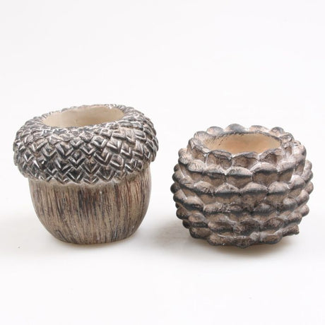 Agern eller grankogle fyrfadsstage