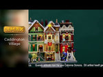 Facadebygning med lys til juleby fra Lemax