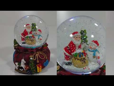 Snöglob Tomte med presentsäck