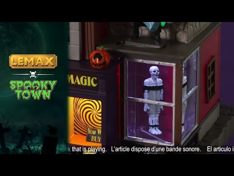 Smoke & Mirrors Magic Shop fra Spooky Town Lemax til Halloween