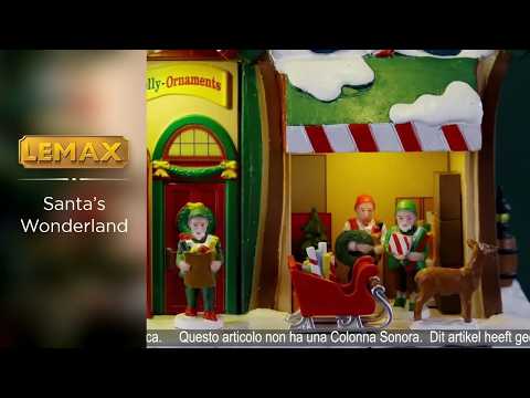Hyggelig nisseshop med lys til juleby fra Lemax