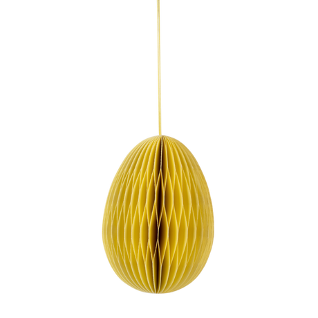 Påskeæg i papir påskegul 7 cm 