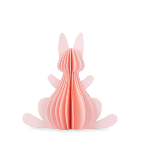 Påskehare i papir lyserød 7,5 cm