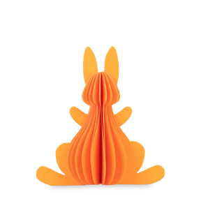 Påskehare i papir orange 7,5 cm