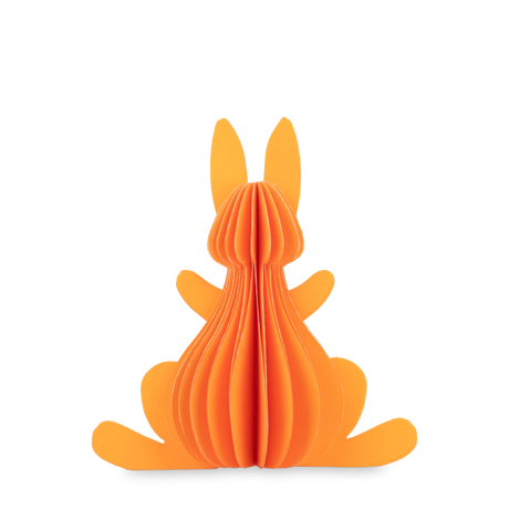 Påskehare i papir orange 13 cm