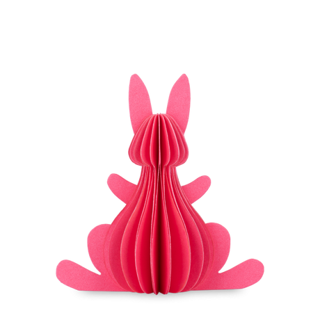 Påskehare i papir pink 7,5 cm