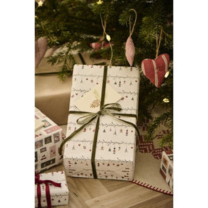 Julegavepapir med juleranker