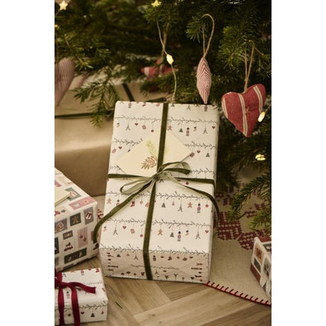 Julegavepapir med juleranker