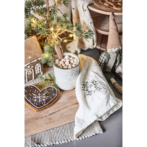 Honningkagehus til fyrfadslys med dørkrans