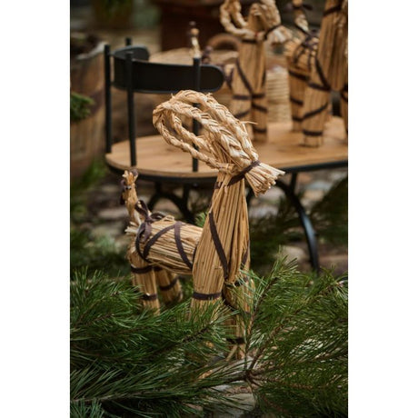 Julebuk m/brunt bånd 43 cm høj