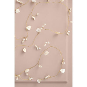 Guirlande m/hvide hjerteperler 