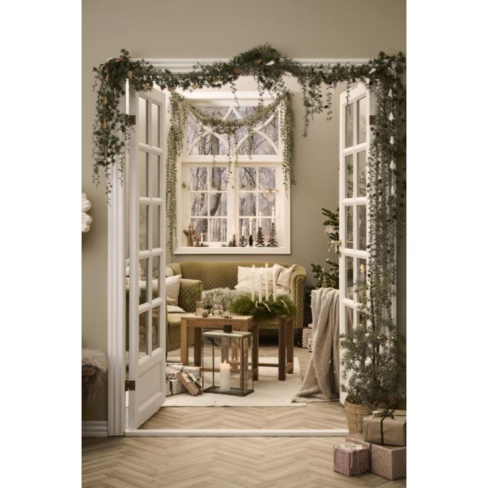 Adventlys hvide m/4 kronelys præget tal 1-4