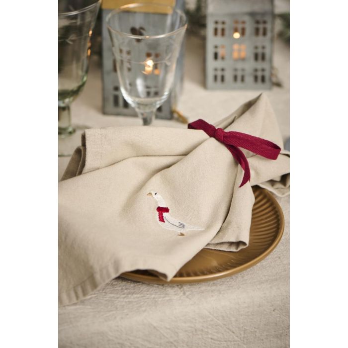 Stofserviet Tradition med julegås