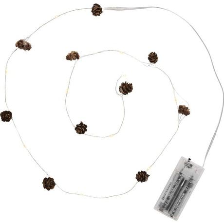 Lyskæde med 10 LED-lys og kogler 