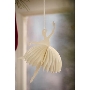 Papirklip ballerina i danseposition hvid