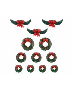 Garland And Wreaths Set of 12