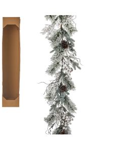 Hardy granguirlande med hvide bær 180 cm lang

