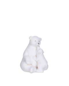 Isbjörn med liten bebis