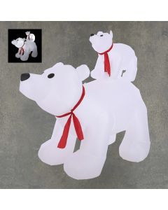 Uppblåsbar isbjörn med LED-ljus