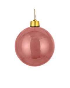 Stor julekugle lyserød diameter 20 cm 