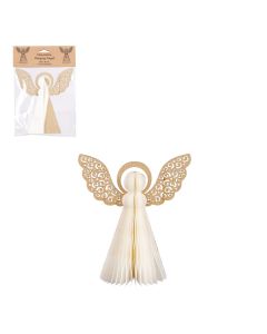 Ornament angel white - h19xd20cm