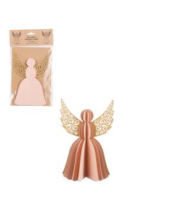 Ornament angel pink - h19xd20cm