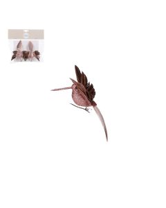 Kolibri med klips lyserøde 2-pak 