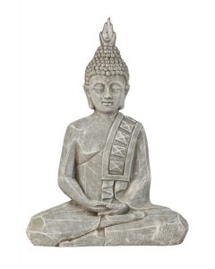 Buddha 50 cm hög grå