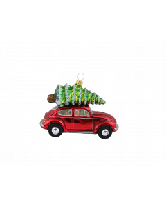Julgranskula VW folkbil med julgran