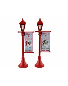 North Pole Lamppost Set Of 2