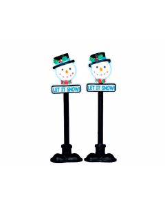 Snowman Street Lamp Set Of 2