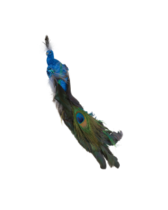 Påfågel blå 33 cm lång