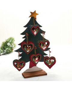 Julhjärta i trä 