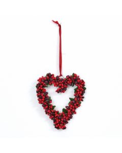 Hjerte med røde bær lille