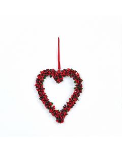 Hjerte med røde bær mellem