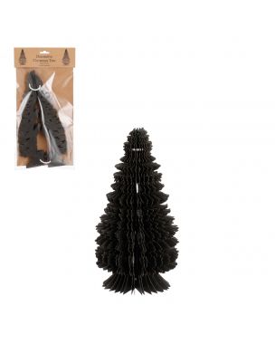 Håndlavet juletræ i sort 30 cm højt