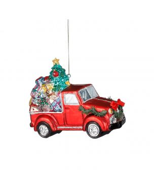Julekugle Julepyntet bil med gaver