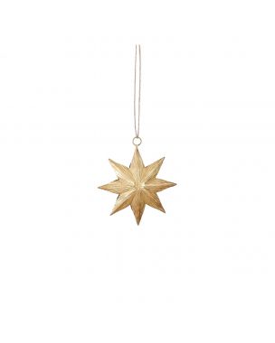 Stjerne i guldfarvet diameter 12 cm 