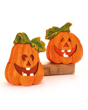 Pumpa med LED-ljus 14 cm