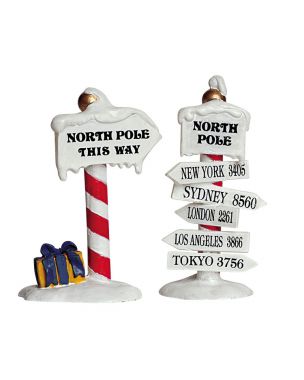 North Pole Signs Set Of 2