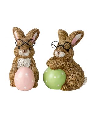 Hare med stora glasögon och ägg 
