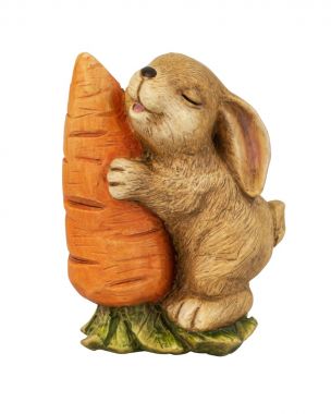 Hare med morot 13 cm hög